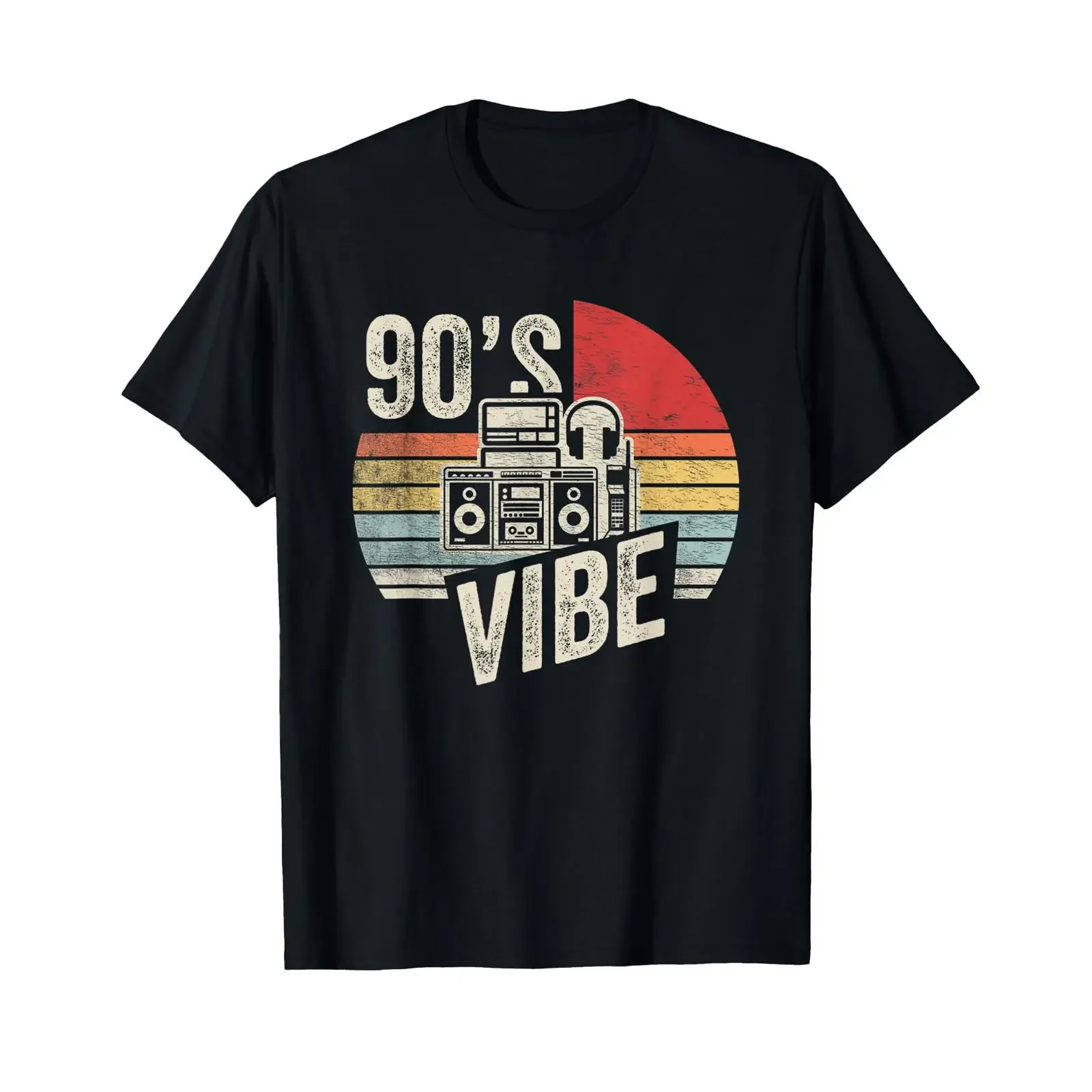 Vintage Retro Party Nineties 90s Vibe 1990s Music T Shirt vintage Washed Top For Everyday Wear Versatile Slightly streetwear