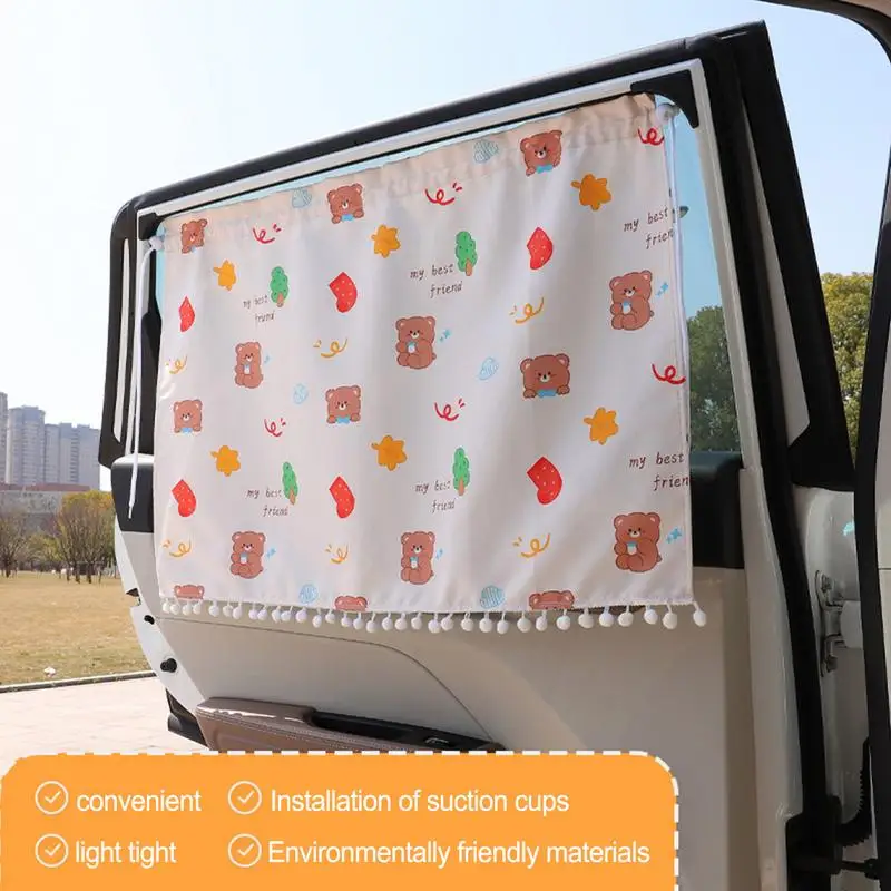 Auto Sunshade Side Window Anti-UV Auto Sunshade Protector Heat Insulation Sun Protection Suction Cup Auto Sunshade For Truck