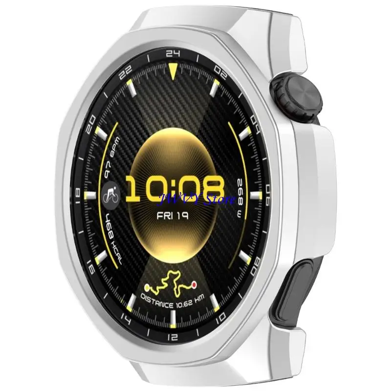 

573A Modern Smartwatch Protector Plastic Construction Scratch Proof Cover Skin Secures Edges Without Blocking Screen Or Port