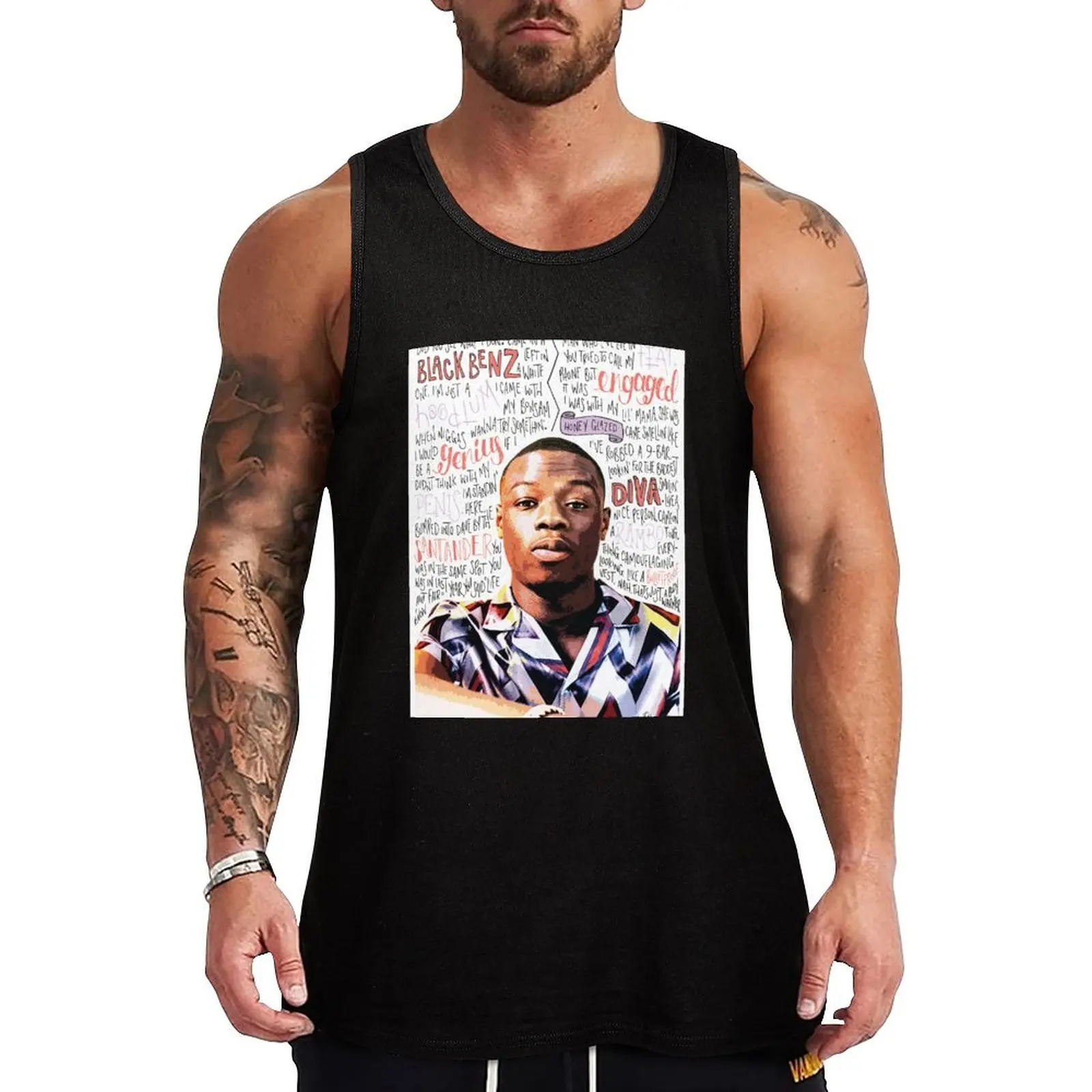 J Hus Tank Top anime Sportswear for men