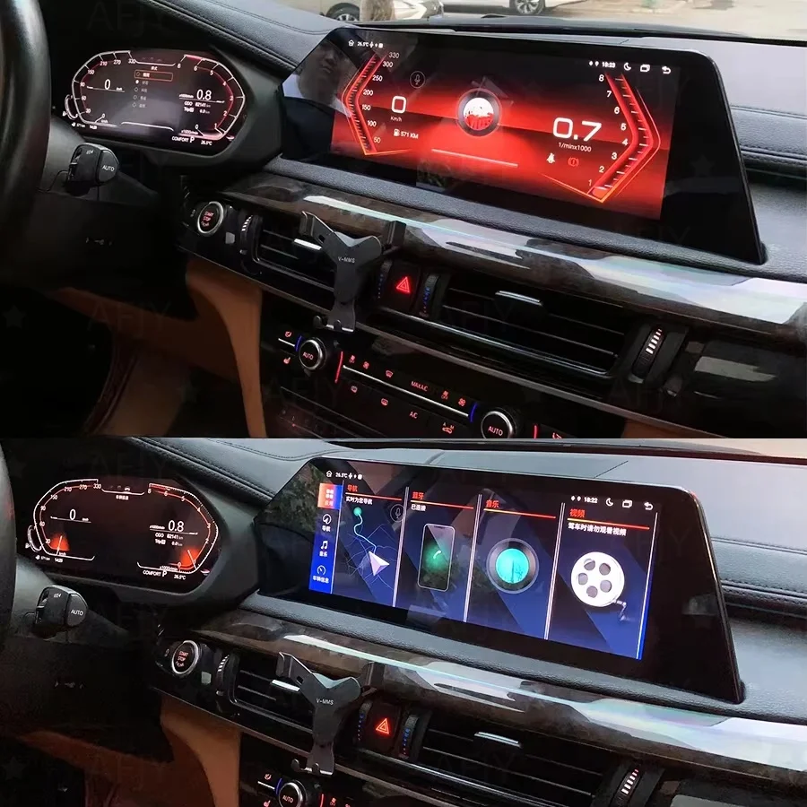 12.3  inch Android 13 For BMW X5 F15 X6 F16 2013 2014 -2018 CarPlay Blade Screen Player Multimedia GPS DSP Head Unit Navigation
