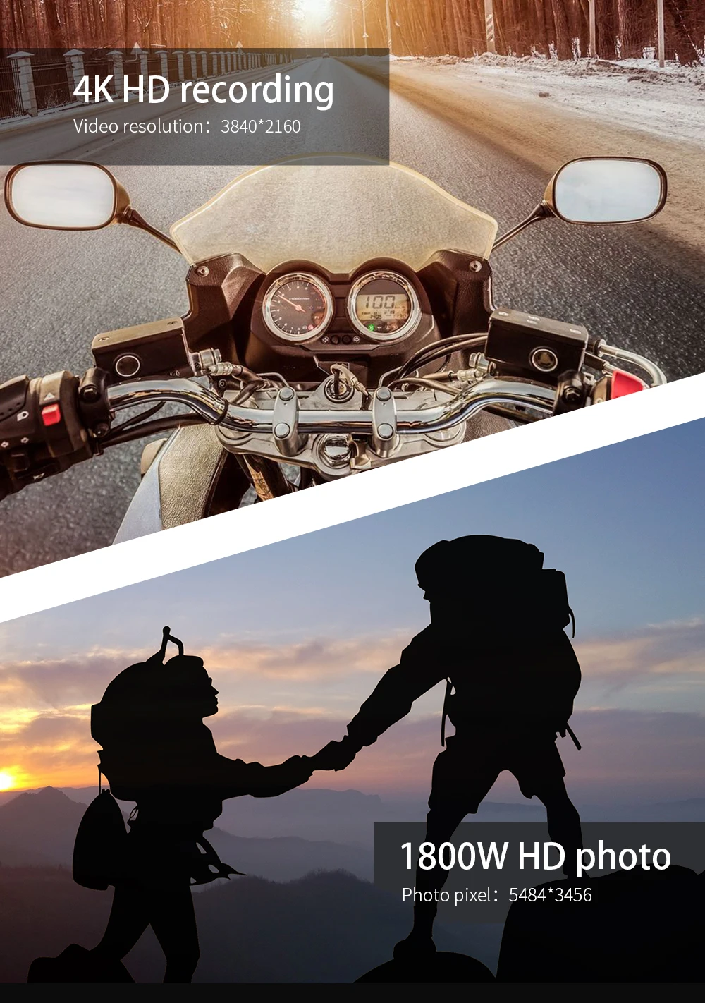4K HD Smart Glasses Camera Mini Eyewear Camcorder for Outdoor Cycling Driving Video Recordings