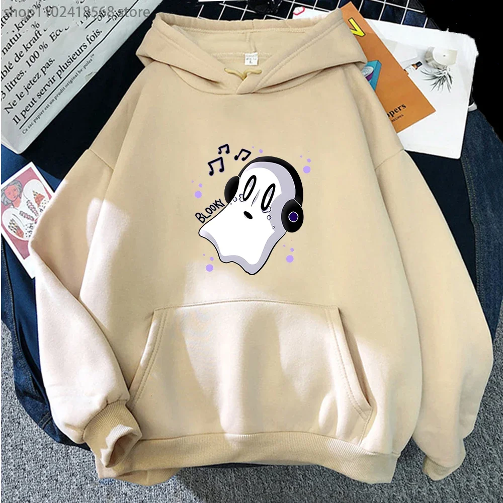 Napstablook Hoodies Kawaii Undertale Game Sweatshirt Women Cartoon Ghost Hooded Long Sleeve Women Clothing Cartoon Pullovers