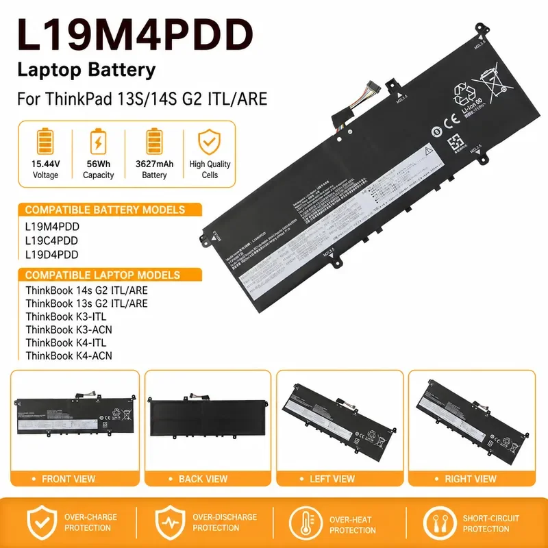 For Lenovo ThinkBook 13s/14s G2 ARE ITL L19C4PDD L19M4PDD battery