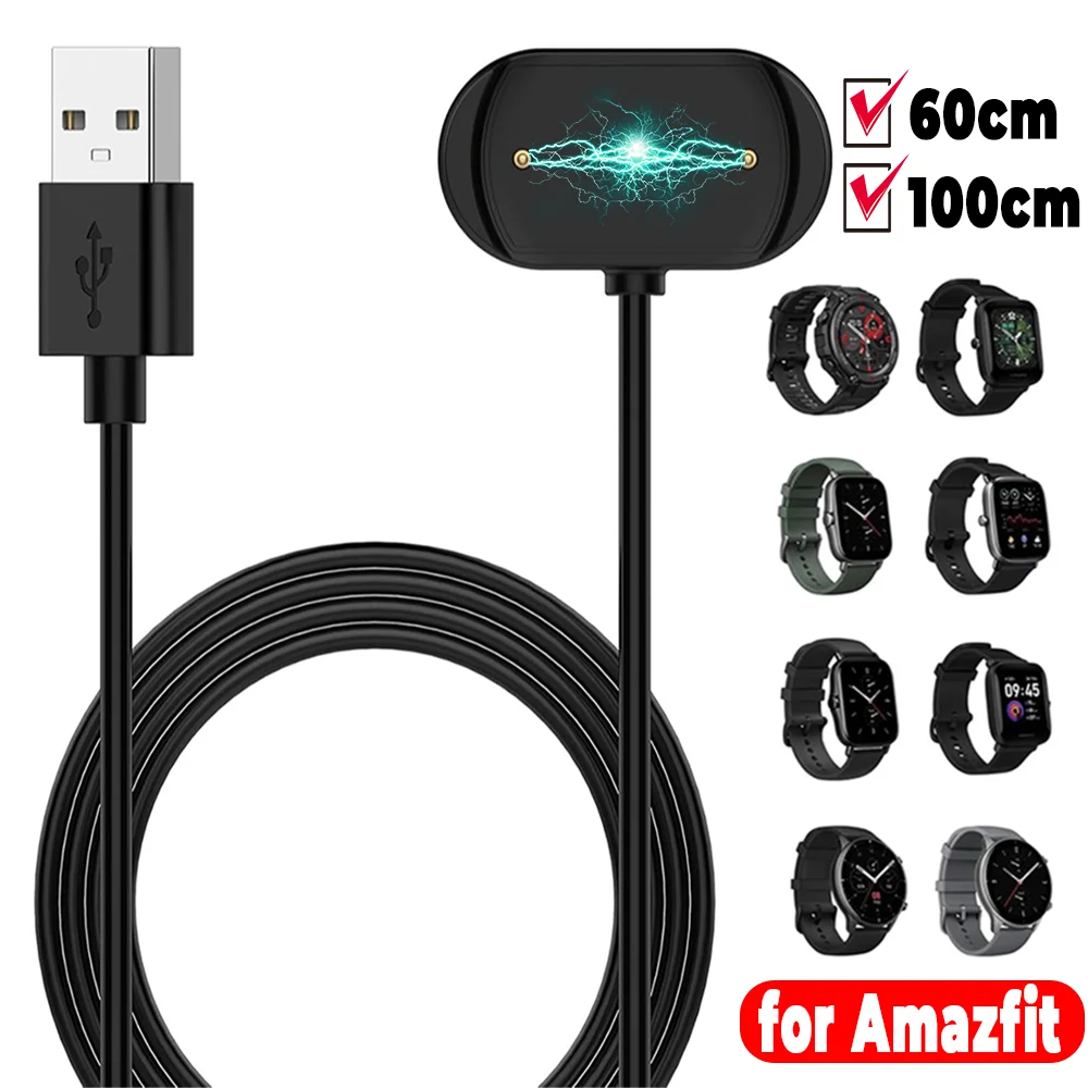 

Портативный магнитный зарядный кабель для часов Amazfit Bip 3/Bip 3 Pro/GTS 4 Mini/Bip U Pro/GTS 2/GTR 2/GTS2 Mini/GTS 2e/T-Rex Pro