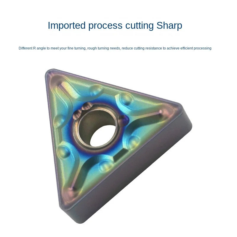 Triangular Car Blade TNMG160404 TNMG160408 Colorful Hardening Insert Processing Quenched Steel High Hardness Stainless Steel view 4