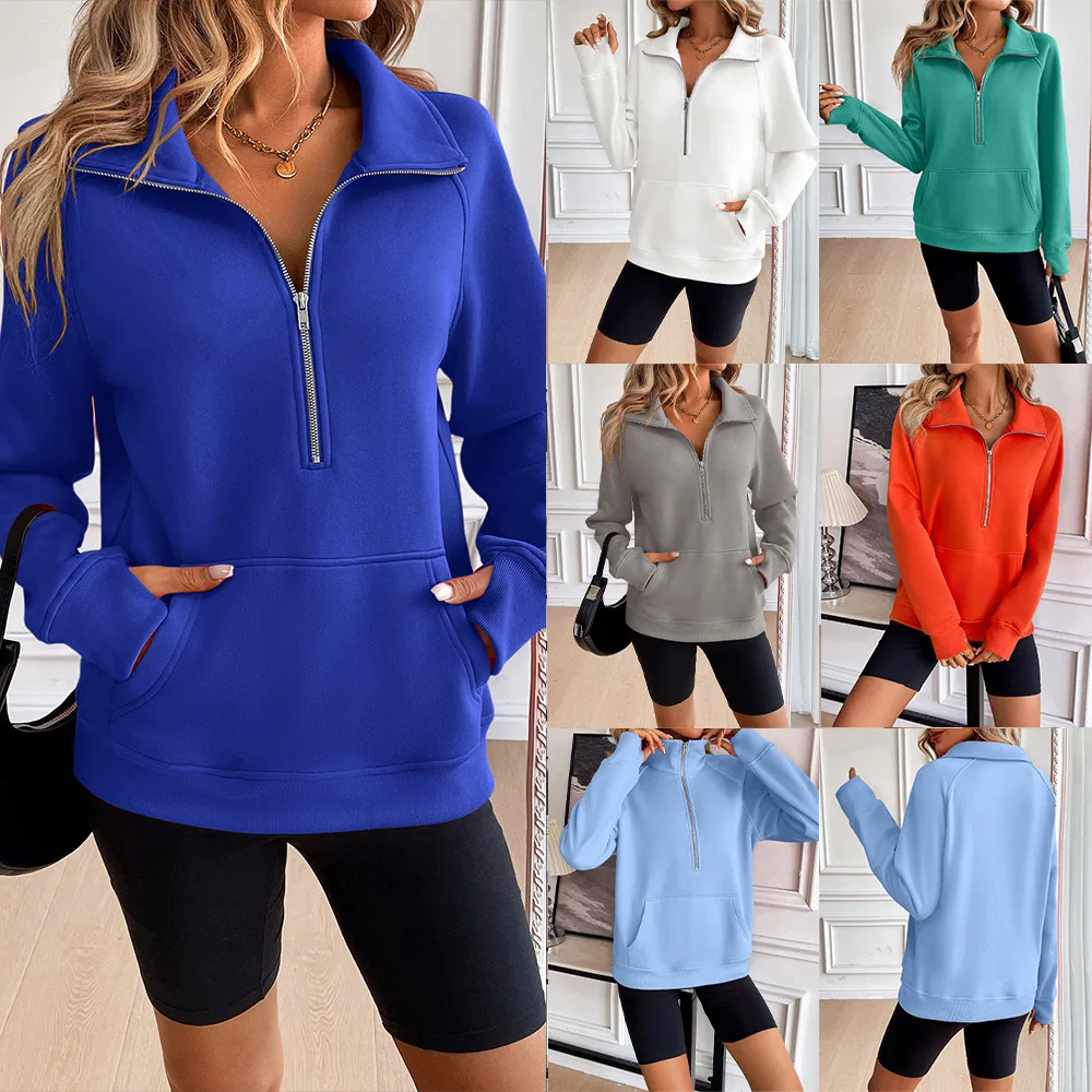 Loose Women's Pullover Long Sleeve Sweatshirt Casual Comfortable Top for Autumn Winter Fashionable Commute Polyester Fabric