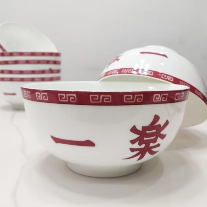 Cuenco de cerámica para Fideos de Naruto, cuenco de Pasta japonés de Anime, vajilla de cocina, tazón de sopa grande, regalo creativo de mercancía de Manga de Anime