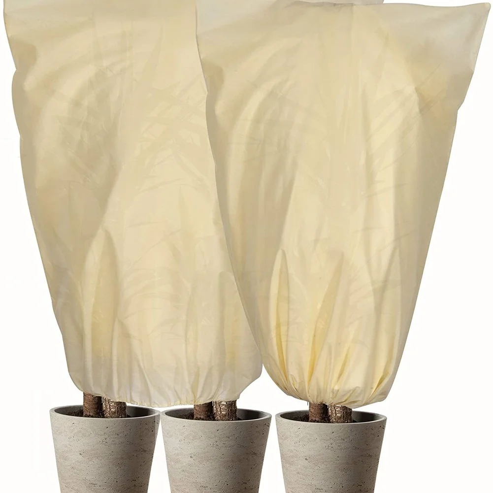 Plant Cover for Frost Prevention Constructed from Polypropylene Non Woven Fabric with Zipper and Drawstring System