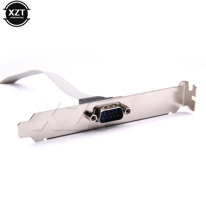 High Quality For Motherboard 9 Pin Female to RS232 DB9 Pin Com Port Ribbon Serial Cable Connector Bracket