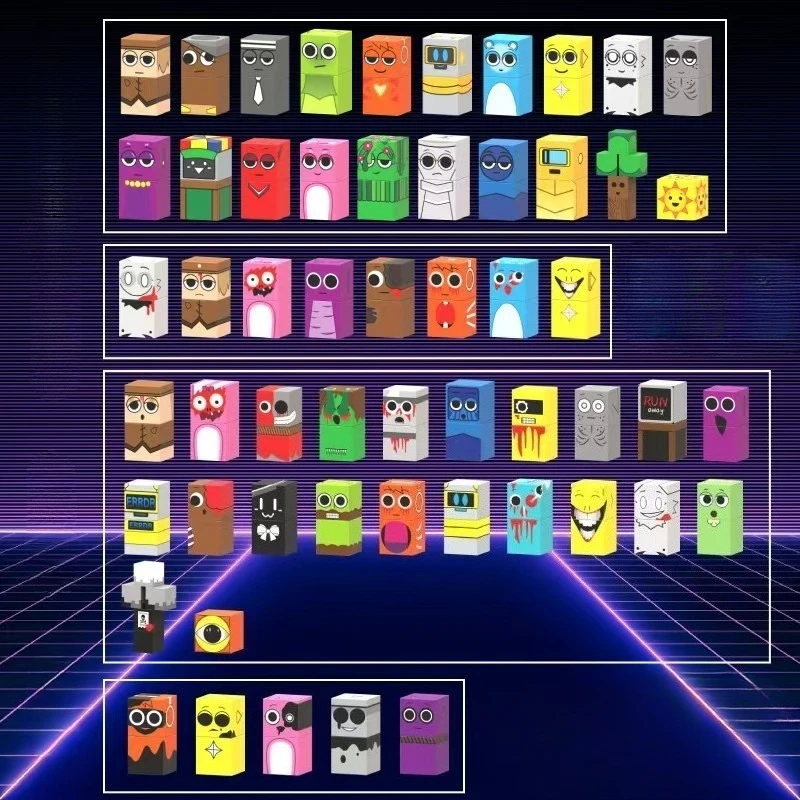 Sprunki Magnetische bouwsteenspeelgoedset Kubusdoos DIY Zintuiglijke puzzelbouw Educatief speelgoed voor kinderen Collectiemodel Cadeau