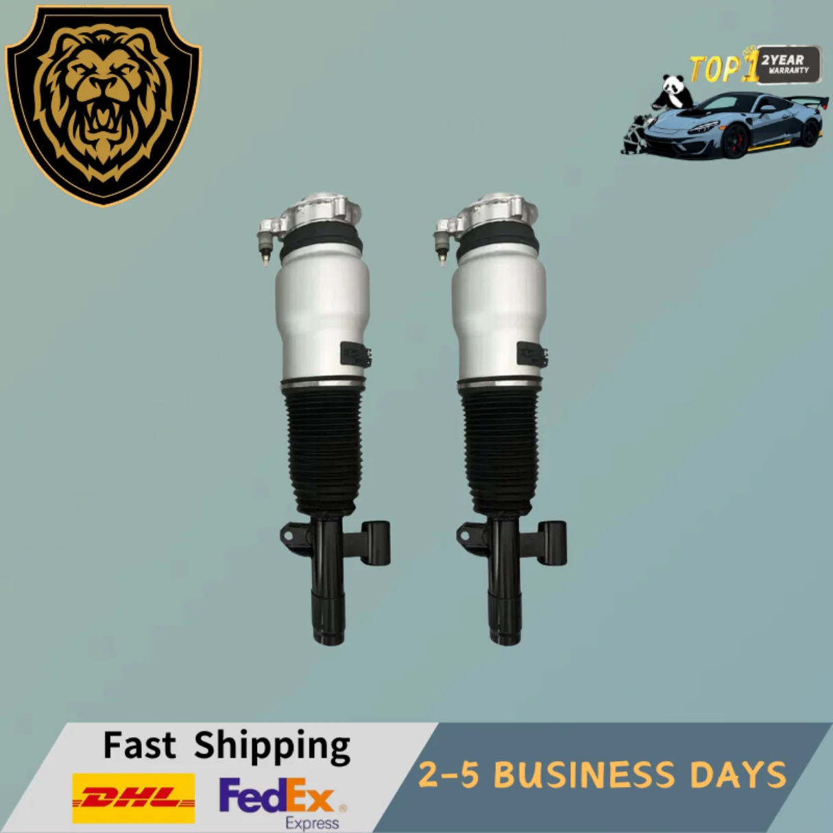 Pair For Rolls_Royce Cullinan RR3 AWD Front Air Suspension Shock Struts w/EDC