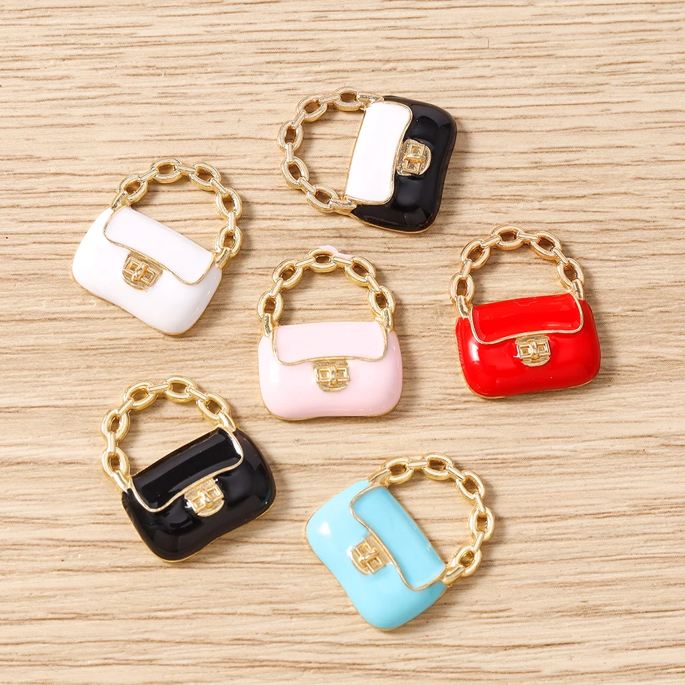 Tusember 10 Stück Niedliche Kristall-Lippen Handtaschen-Schuh-High-Heel-Anhänger für Halsketten Ohrringe Armbänder Bastelbedarf – Detail 16