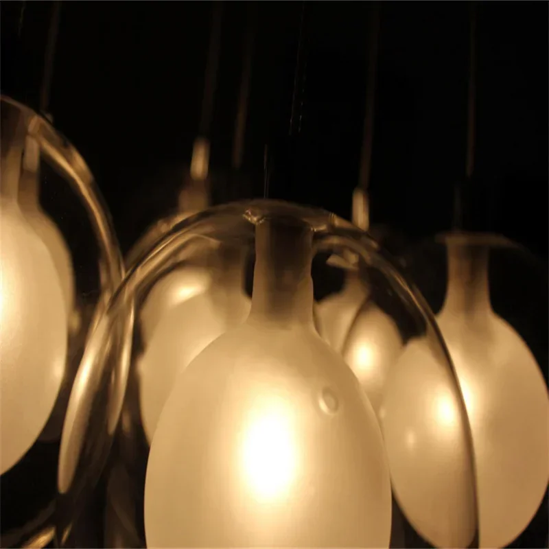 

Minimalist Restaurant Pendant Lights Fashion Creative Glass Ball Hanging Lamp Bar Dining Room Bedroom Indoor Lightings