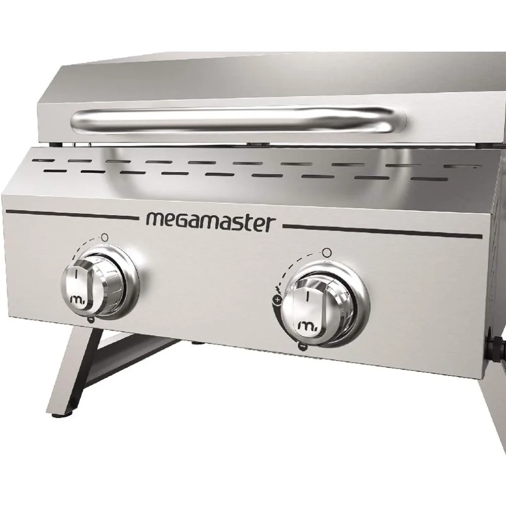 Cozinha ao ar livre Premium 2-Burner Grill, enquanto acampa, cozinha ao ar livre, pátio, jardim, churrasco com 2 pernas dobráveis