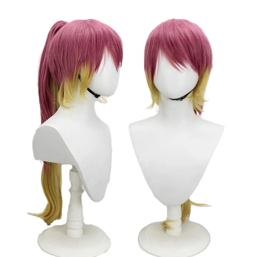 Blue Exorcist Shura Kirigakure Pink Yellow Gradient Cosplay Wig Anime Hair