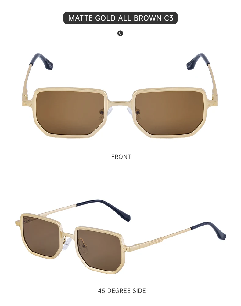 Kleine Rechteckige Steampunk-Sonnenbrille für Herren 2026 Luxusmarke Klassische Quadratische Punk-Sonnenbrille für Männer Vintage-Brillen UV400 – Detail 17
