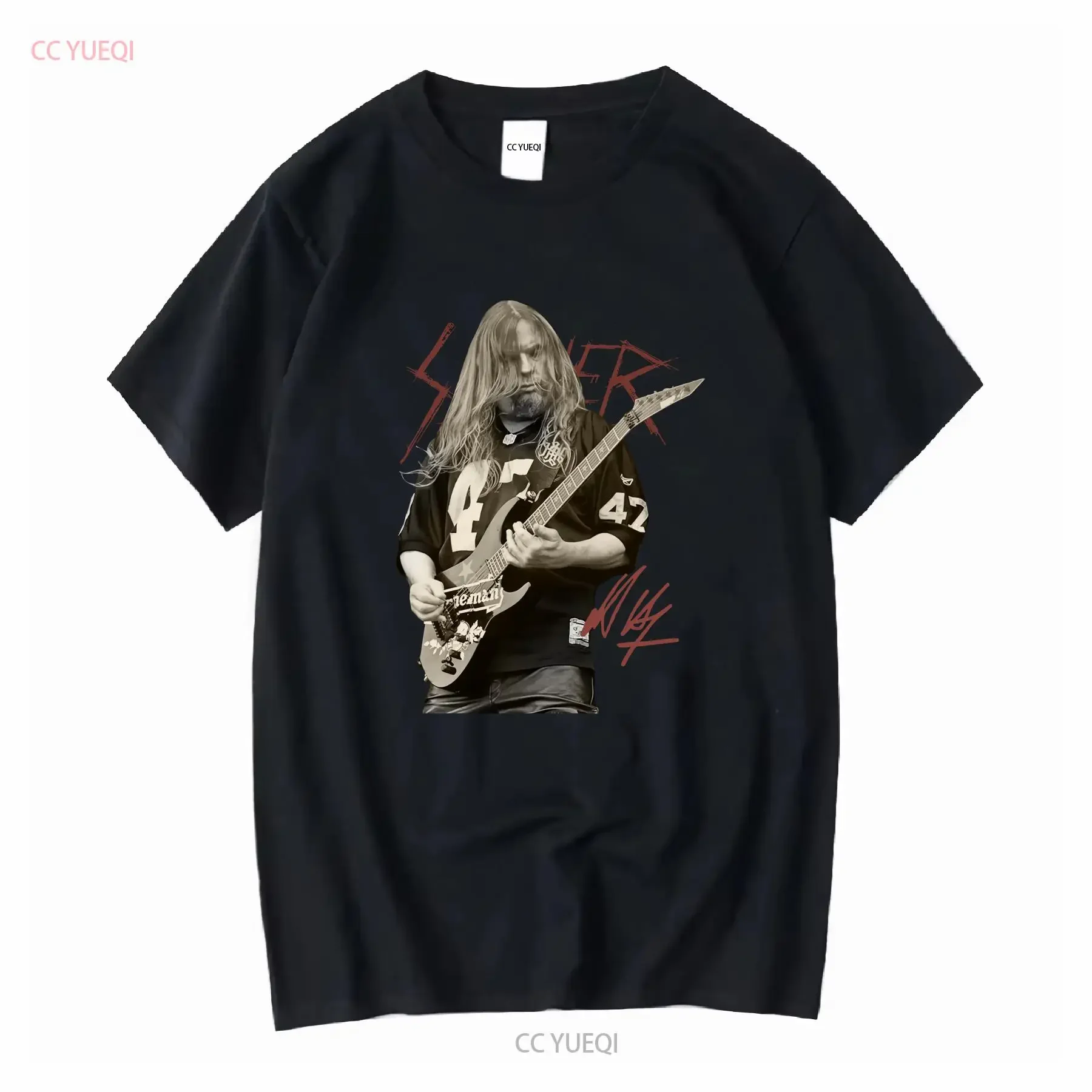 Hanneman Jeff Slayer T Shirt Still Reigning Metal Angel Death Black Reign Blood vintage Washed Slightly streetwear graphic