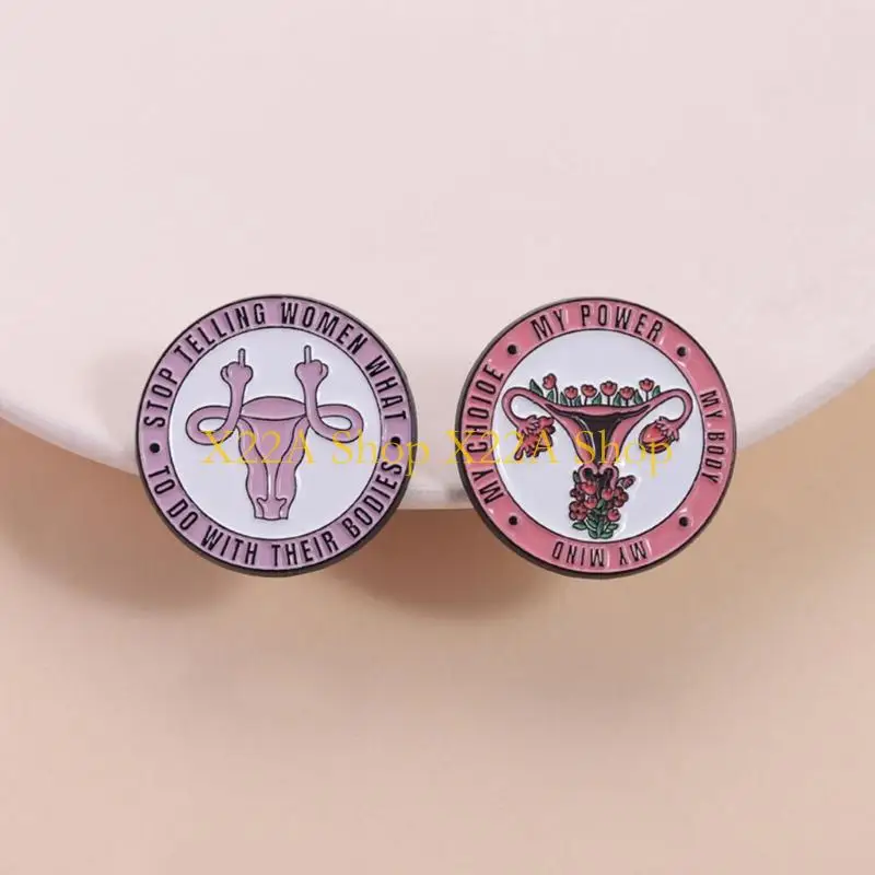 Unique Symbolic Female Accent Brooch Uterus Design Alloy Pin Elegant Fashion Jewelry