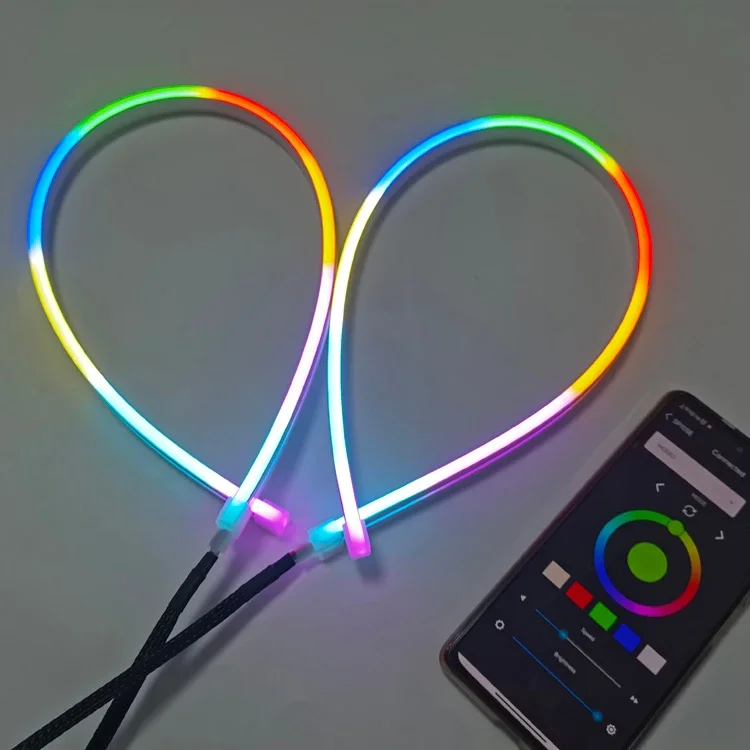 Автомобильный светодиодный светильник Drl 30 см 45 см 60 см Flow серии RGB трубки Гибкая лента RGBW/RGBA Светодиодный автомобильный светильник