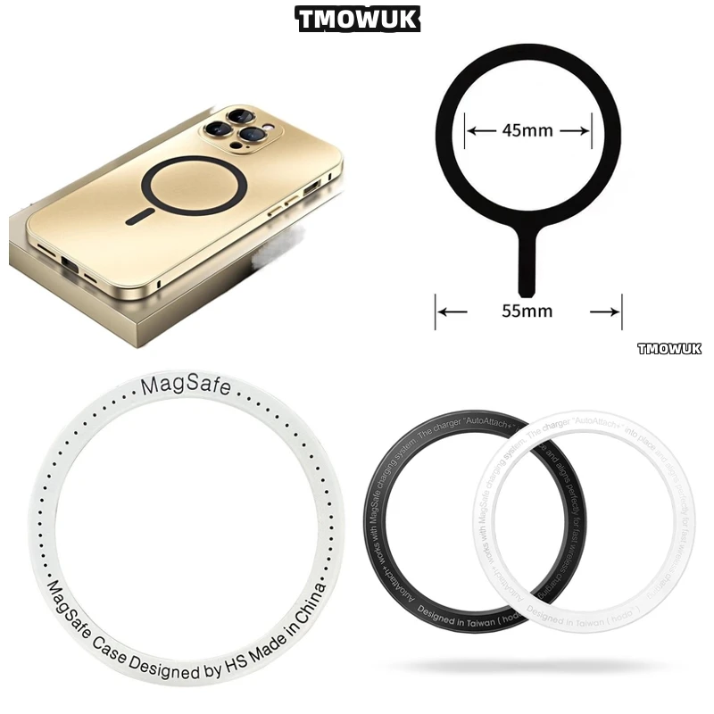 

For HUAWEI Mate 30 40 50 60 70 X3 X5 P40 P30 Pro RS Nova 9 - Magnetic Metal Plate Ring Sticker For Magsafe