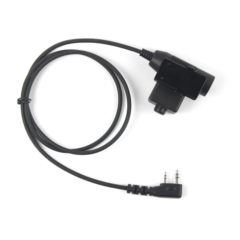 Tactical Headset Adapter PTT for Quansheng UV-K5 Baofeng Kenwood HY tty UV5R UV5Re UV5RA bf888S Black Brown