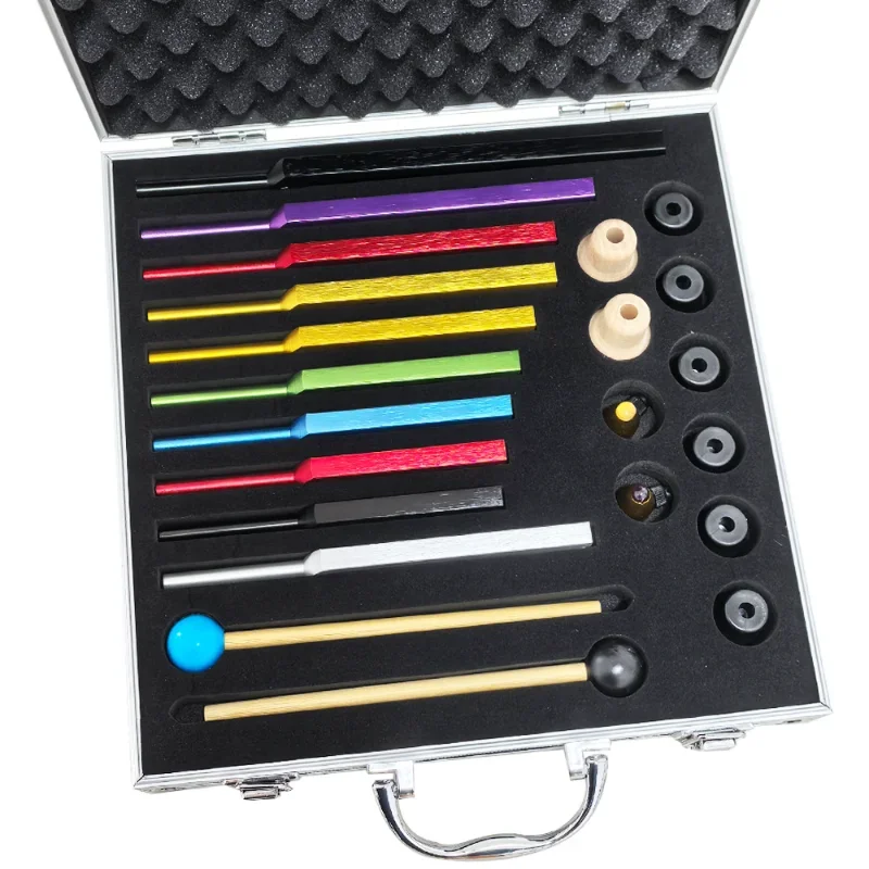 10 Sätze Stimmgabeln aus Aluminiumlegierung 174 Hz 528 Hz Stimmgabel 963 Hz 432 Hz Stimmgabel passender Basis