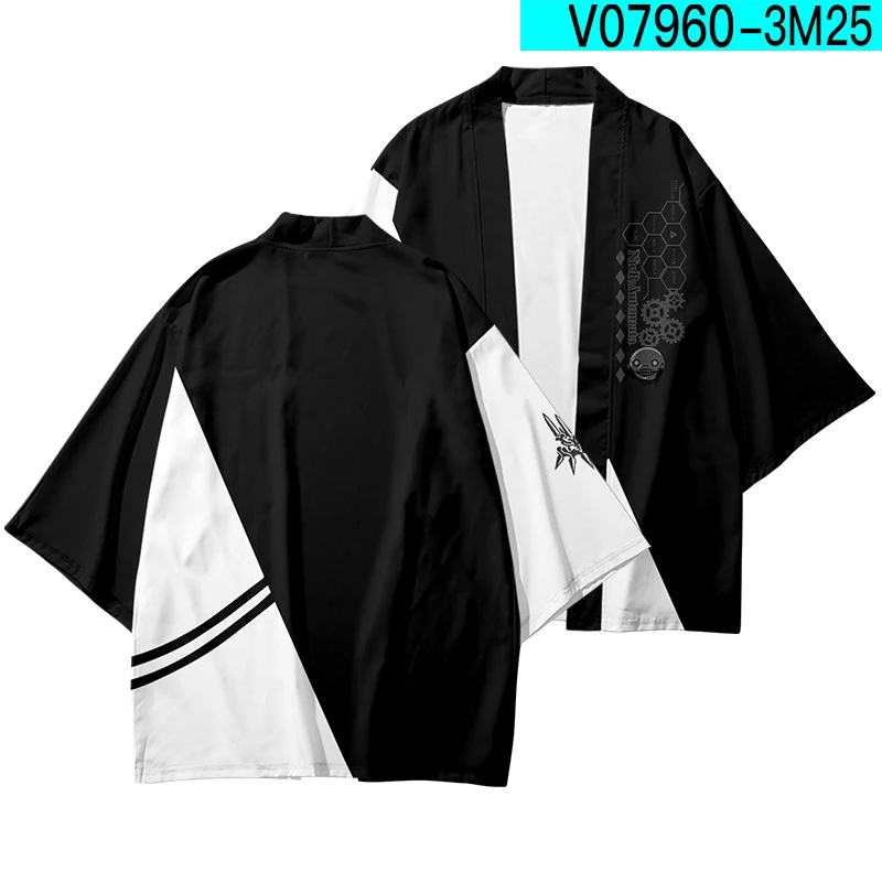 Anime Kimono Haori EntremiCosplay pour hommes et femmes, NieR AutomMiJapanese Anime Streetwear, chemise d'été décontractée et cool, mode