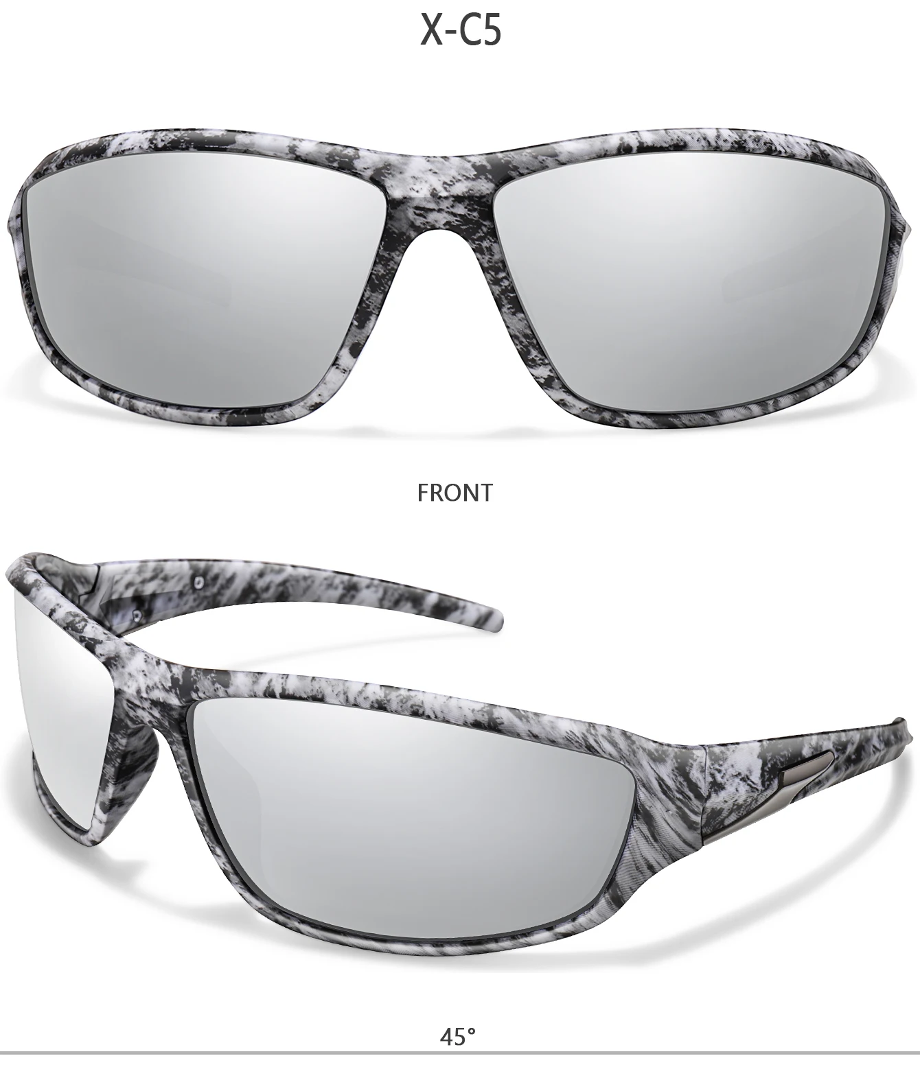 Polarisierte UV400-Angelsonnenbrille für Herren und Damen, Sportbrille zum Radfahren, Laufen, Wandern – Detail 11
