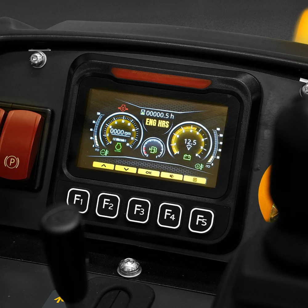 AUSTTER Mini minicargador compacto con orugas independiente Kubota D1105 de 25 CV y energía diésel