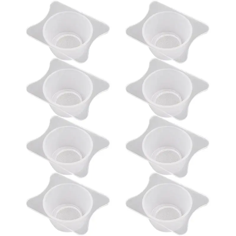8 PCS Airbrush Paint Cup Strainers, Fine Mesh Filter Screens(150 Mesh and 200 Mesh ), Reusable for Art and Crafts