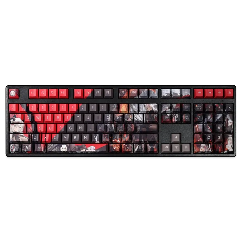 Azur Lane Kms Agir-Teclado mecánico para videojuegos, accesorio Sexy de 108 teclas, sublimación Pbt, Hentai