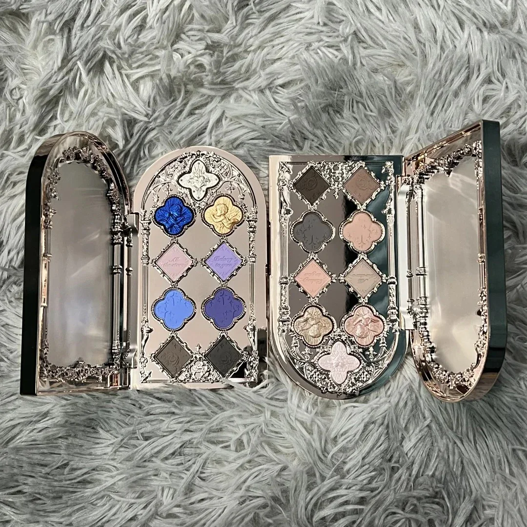 Flower Knows Paleta de Sombras Little Angel 9 Cores Fosco Brilhante com Glitter Longa Duração Alta Pigmentação Vegano Livre de Crueldade Maquiagem