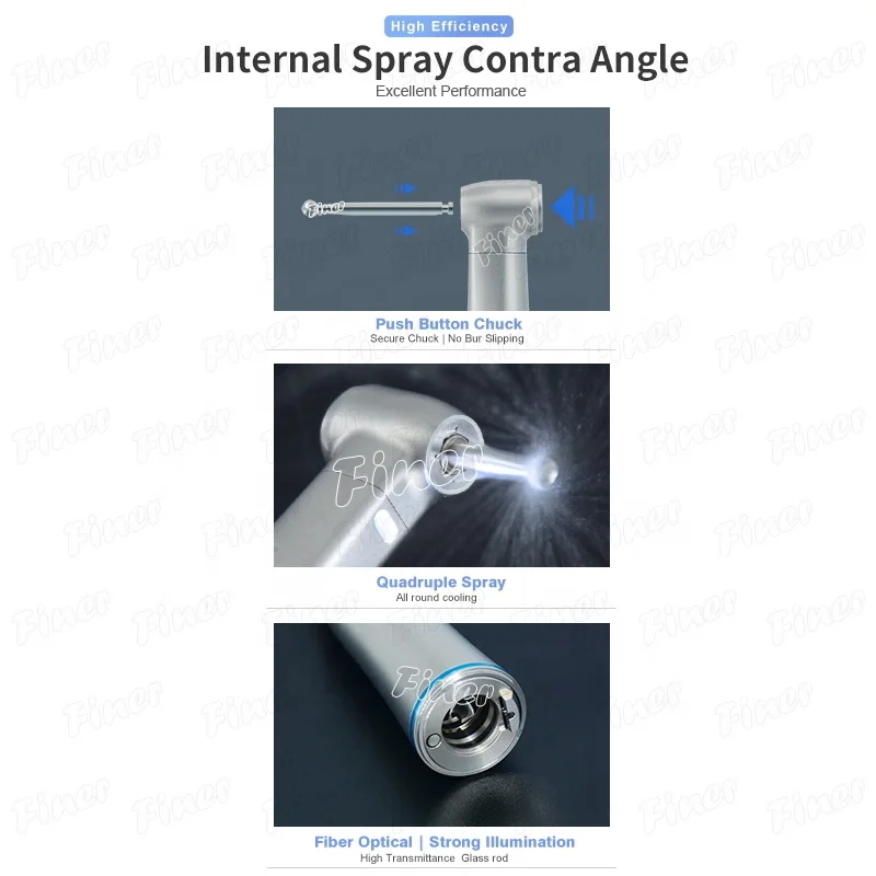 Imagem -03 - Handpiece Dental do Anel Azul Baixa Velocidade Ângulo contra Burs 235 1:1