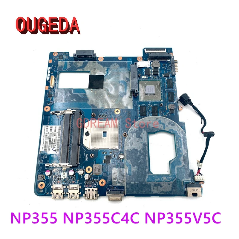 

OUGEDA QMLE4 LA-8863P BA59-03567A For Samsung NP355 NP355C4C NP355V5C Laptop Motherboard DDR3 HD7600M video card full tested