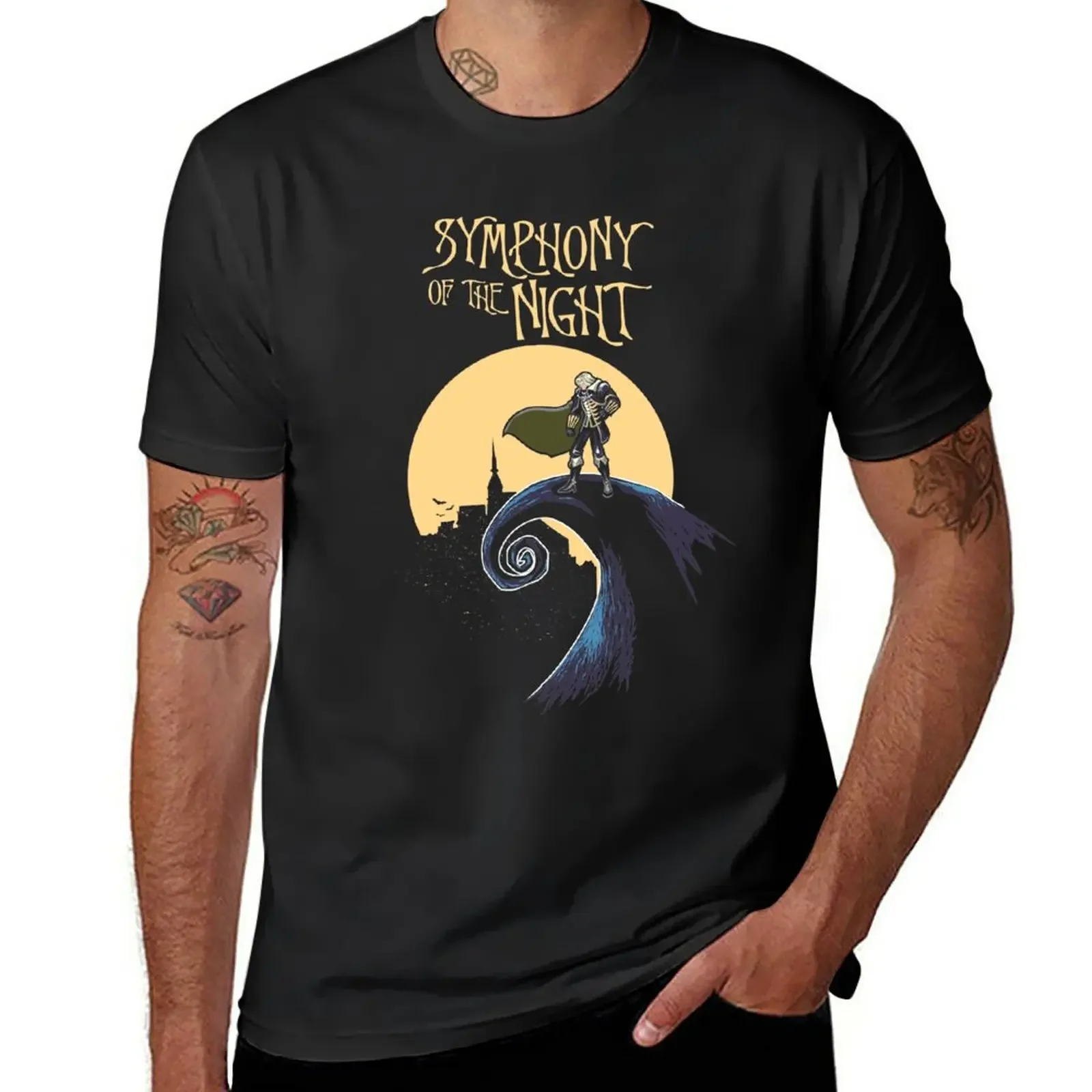 New SYMPHONY OF THE NIGHT T-Shirt graphics t shirt Short t-shirt oversized t shirts customized t shirts tshirts for men