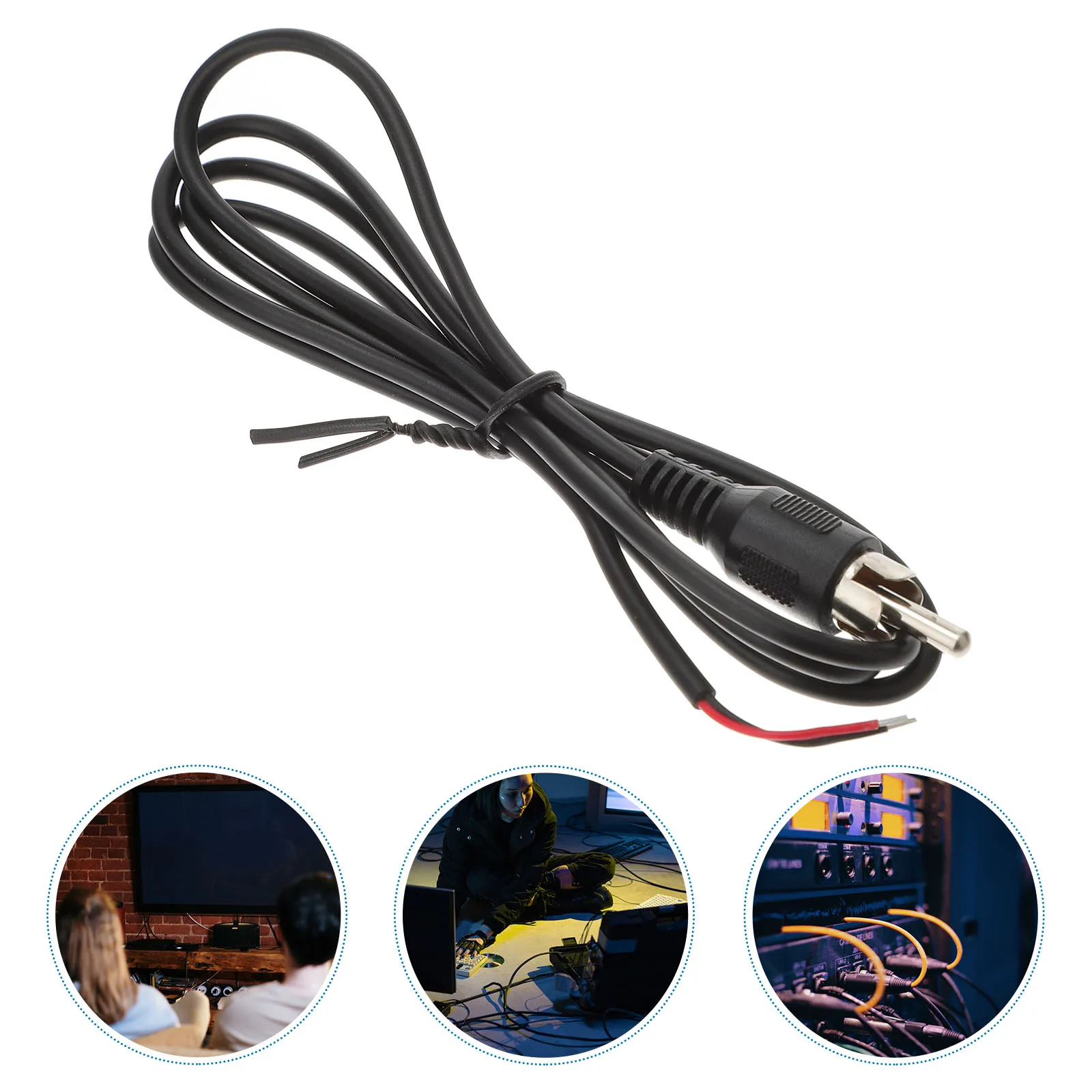 

6pcs Audio Video Cable Replacement Durable Male Plug Jack Connector Adapter For Speaker Stereo Receiver Amplifier