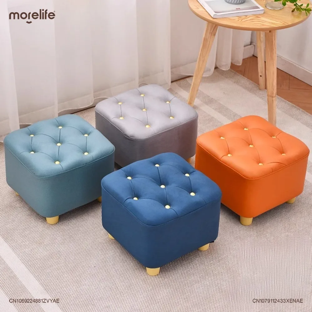 

Home shoe changing stool cute art coffee table low stools creative modern minimalist technology fabric sofa foot pedal bench