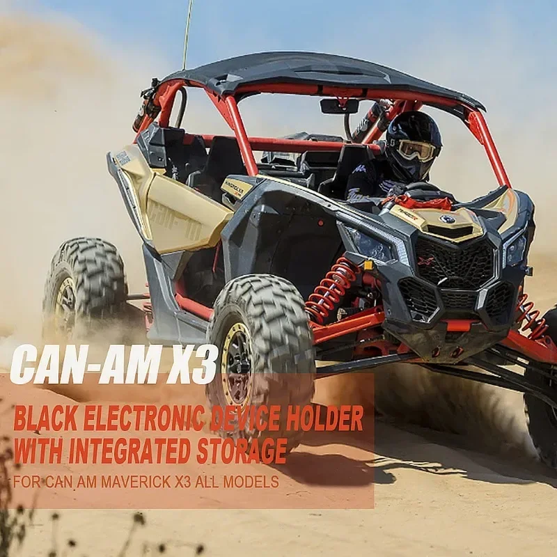 Kotak penyimpanan alat elektronik, aksesoris motor untuk Can Am Maverick X3 2017-2024