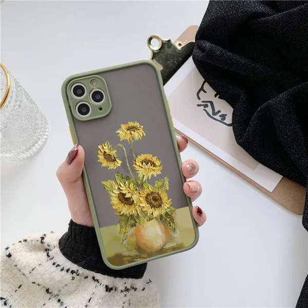 Retro Ölgemälde Blumen Handyhülle für iPhone 17 Pro Max 11 12 Pro Max 16 15 Pro Max Plus 13 12 Mini X XR XS 14 Plus Hüllen – Detail 9