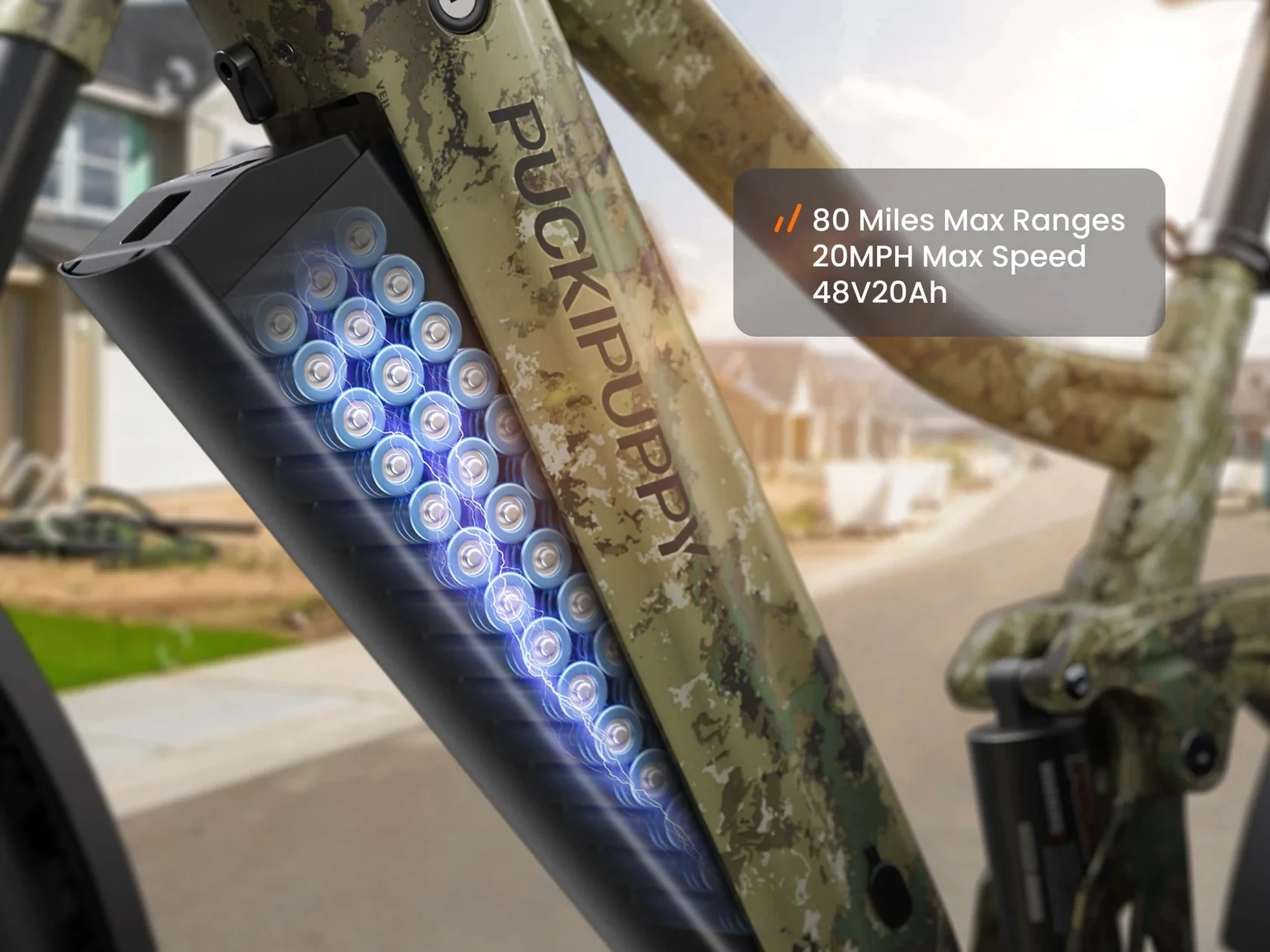 PUCKIPUPPY دراجة كهربائية للبالغين 960 واط 48 فولت 20 أمبير بطارية Ebike تعليق كامل 26 "الإطارات الدهون E الدراجة دراجة كهربائية جبلية