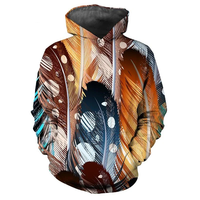 

Hot Sale 3D Print Art Feather Hoodie Men Women Fashion Casual Long Sleeve Pullover Sweatshirts Harajuku Streetwear Hoodies Tops