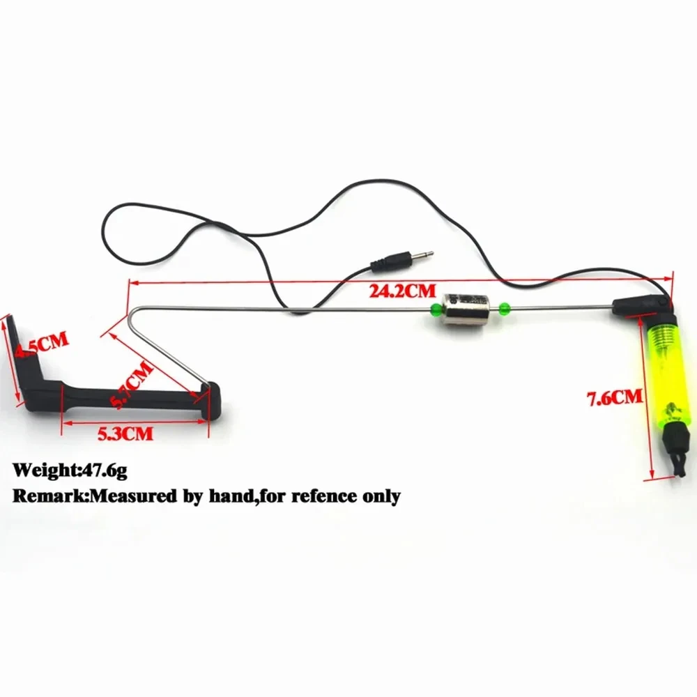 MNFT 1Pcs Drop off Illuminated Bite Indicators Carp Fishing Hangers Drop Off Swingers Standard 2.5mm Jacks With Slider Weight