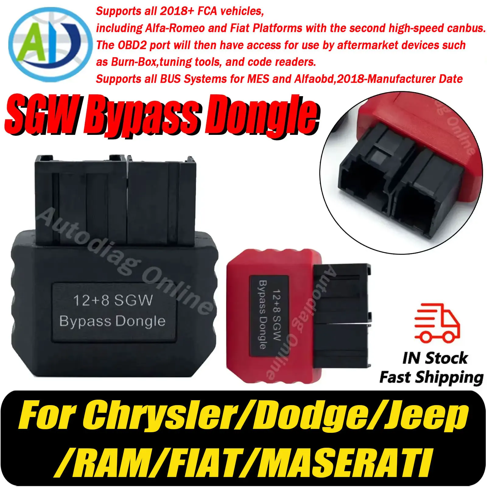 

Обходной ключ SGW для Chrysler/Dodge/Jeep/RAM/FIAT/MASERATI OBD2 диагностический сканер для адаптера шлюза безопасности автомобиля FCA