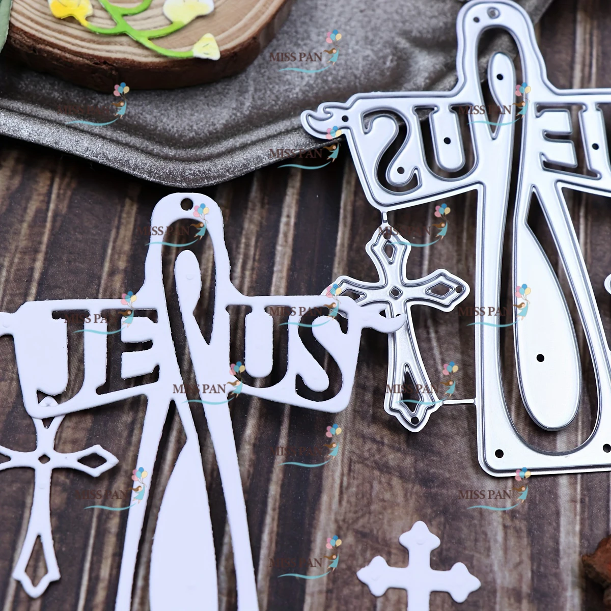 New Jesus and The Cross Metal Cutting Dies for Scrapbooking DIY Manual Album Production Tool The Letter of Jesus Decoration