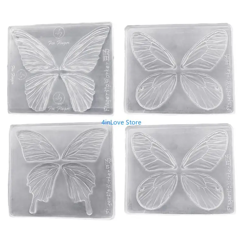 

T4MD Double Silicone Butterfly Molds With Textured Design Reusable Baking Making Supplies Safe Nontoxic 2PCS