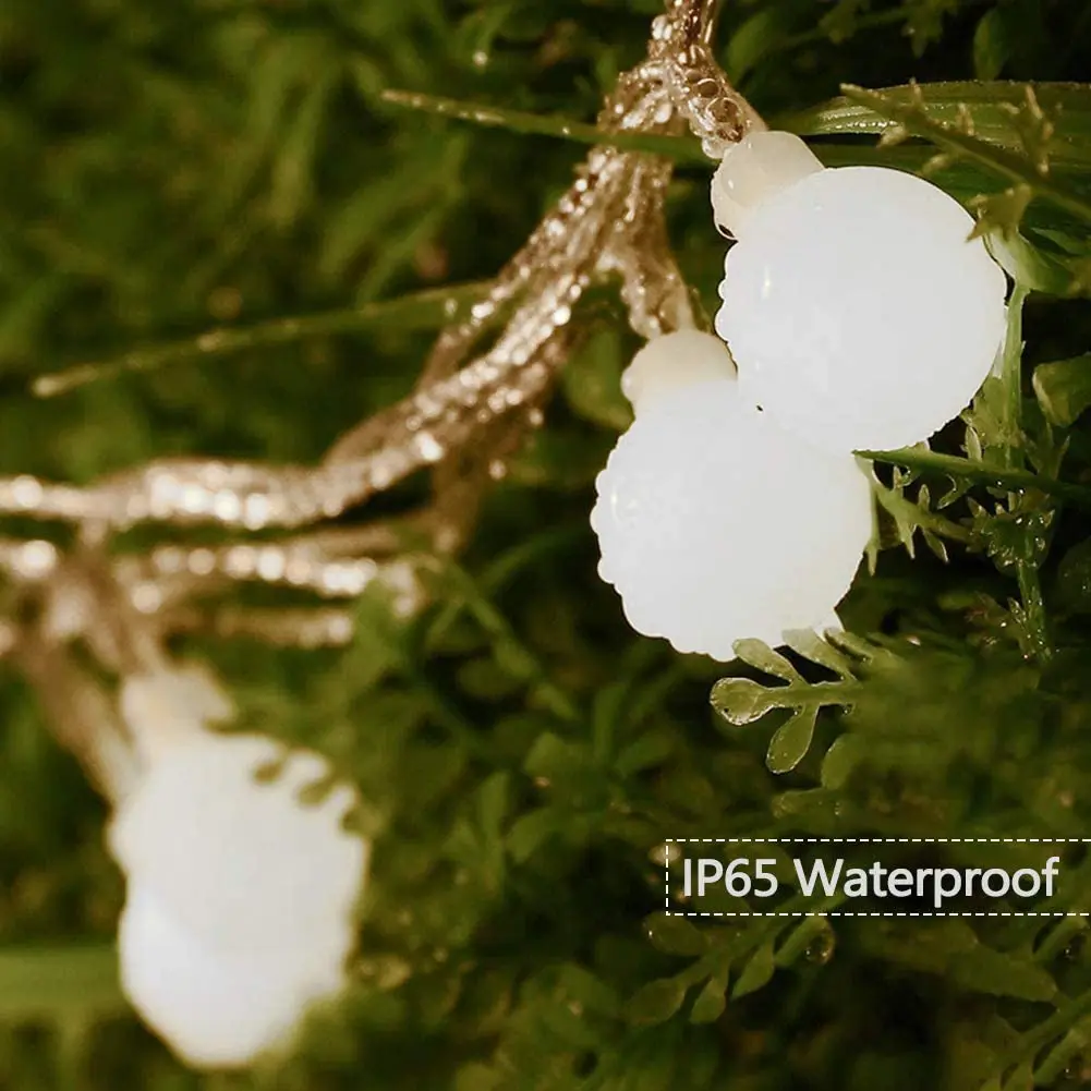 16 لون تغيير الكرة اثارة ضوء 10 متر 60 المصابيح Usb عن بعد غلوب الجنية جارلاند عيد الميلاد الزفاف في الهواء الطلق شارع مهرجان مصابيح ديكور #5