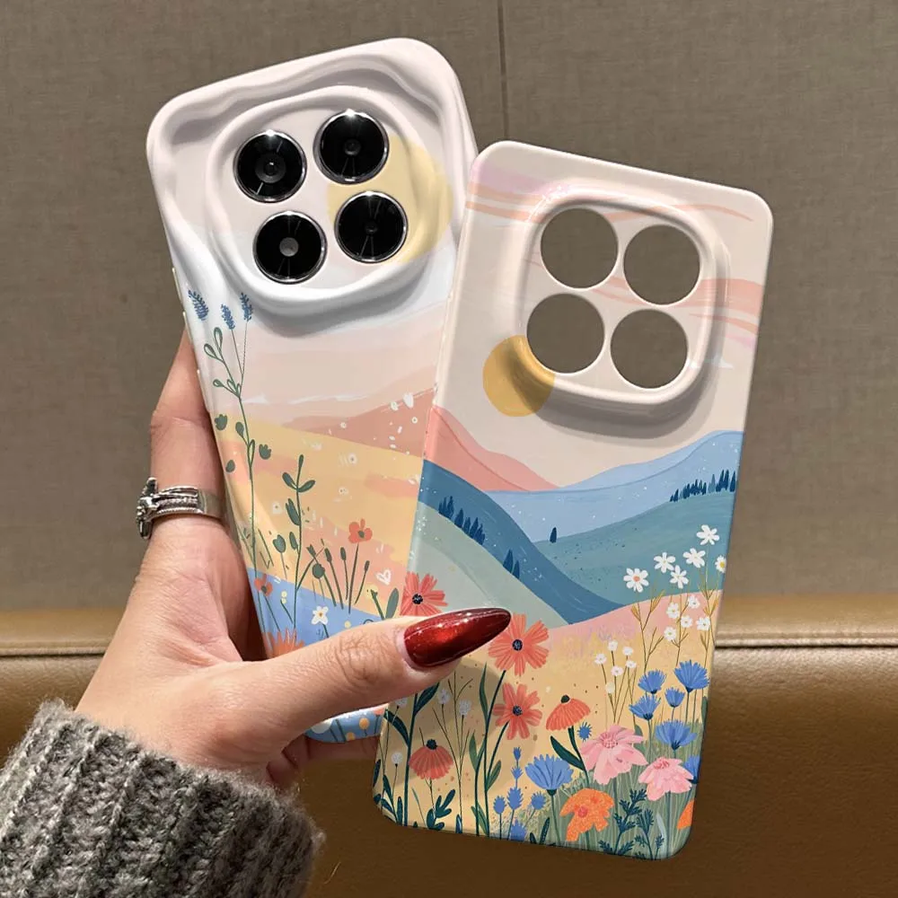 

Cartoon Sun Flower Field For Redmi Note 8 10 10T 10S 11 11S 11E 11T SE Pro Max Plus 5G Wave Oil Film Phone Case