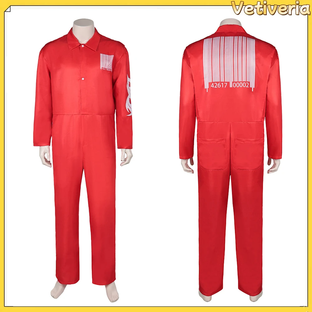 Band Slip Cosplay Joey Costume Jumpsuit  Knot Red Male Outfits for Adult Men Uniform Bodysuits Halloween Fancy Disguise Suit