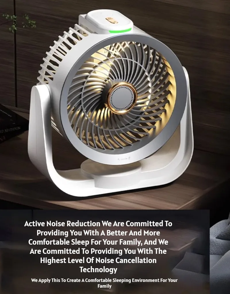 Multifunctioneel nachtlampje Desktopventilator Circulerende Smart Voice Home Hangende verticale slaapkamer Desktop USB Desktop-oplaadventilator